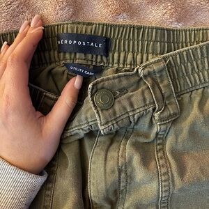 Aeropostale Kids Olive Utility Cargo Pants